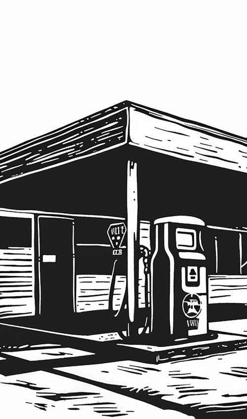 Gas station by Kosta Morr