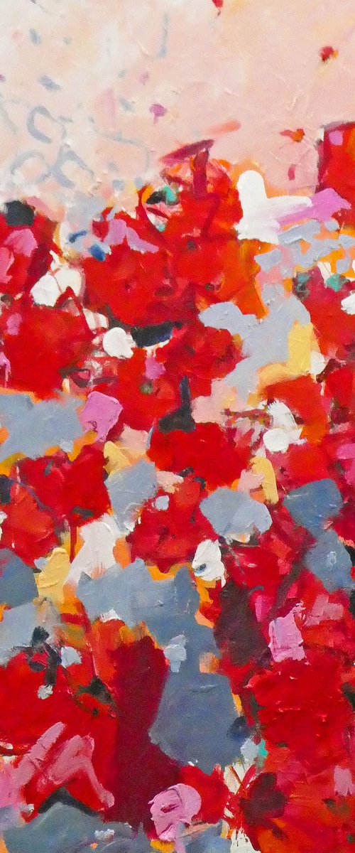 Red Dahlias by Irene Wilkes