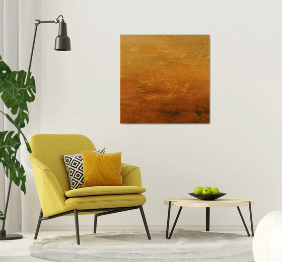 Vibrant Amber - Modern Abstract Expressionist Painting