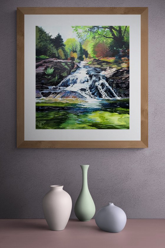 Waterfall On The Glen River Mourne Mountains