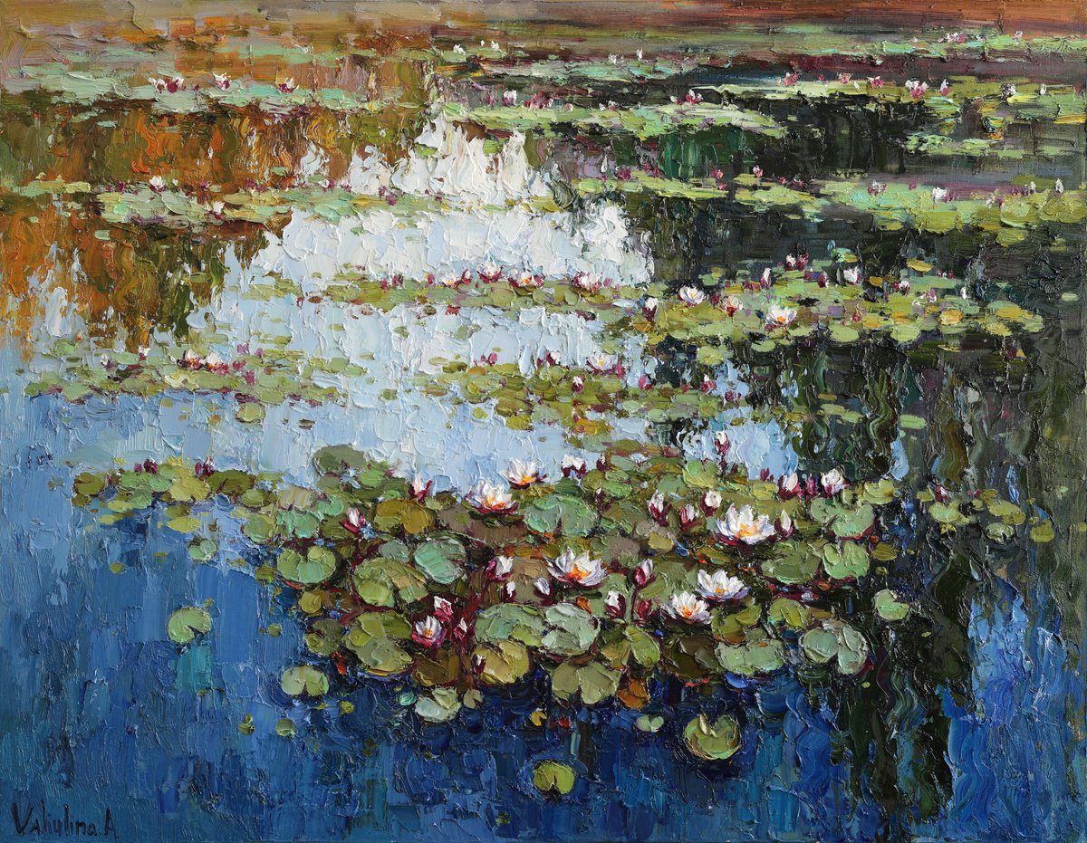 White Water Lilies by Anastasiia Valiulina