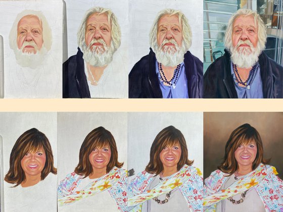 Custom oil portrait from photo