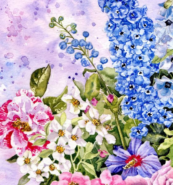 Kitten and Flowers
