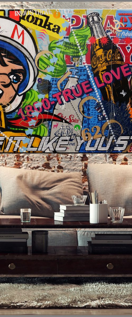 Speedy Stole It 190cm x 100cm Speed Racer Textured Urban Pop Art by Franko
