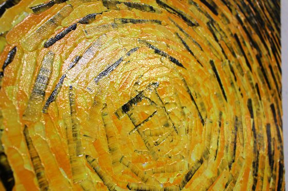 Fragmented yellow burst