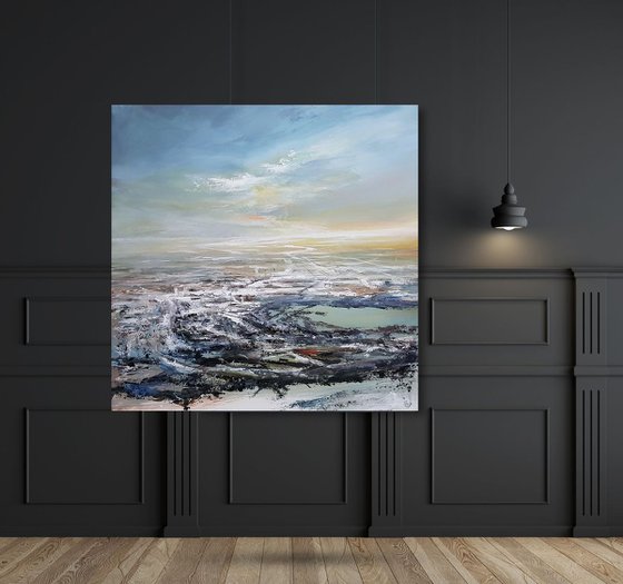 "Winter Dreamer" SPECIAL PRICE!!! Large Painting W80xH80cm