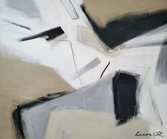 Black, canvas. Creation, 120x100cm