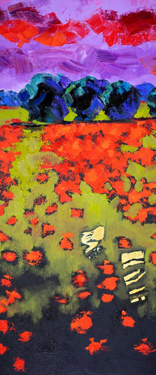 Abstract Landscape. Red Poppies Field. by Stanislav Sidorov