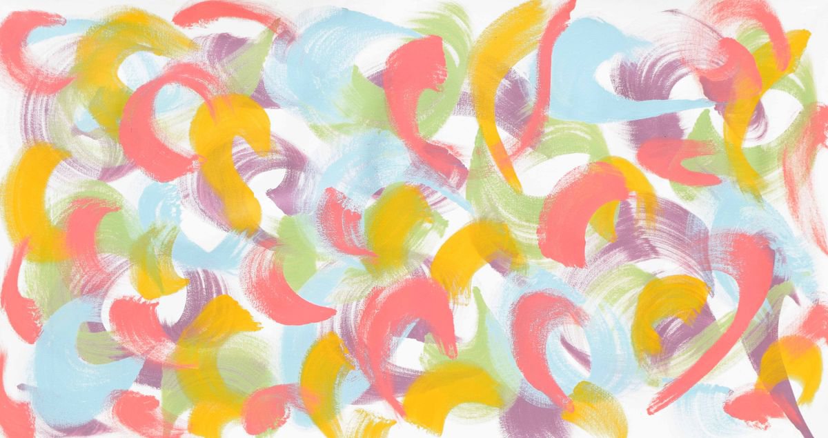 Abstract Acrylic Painting By Sumit Mehndiratta, 65 X 34", Untitled Nº90, Original Artwork