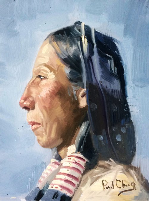 Native American Indian Tribal Leader by Paul Cheng