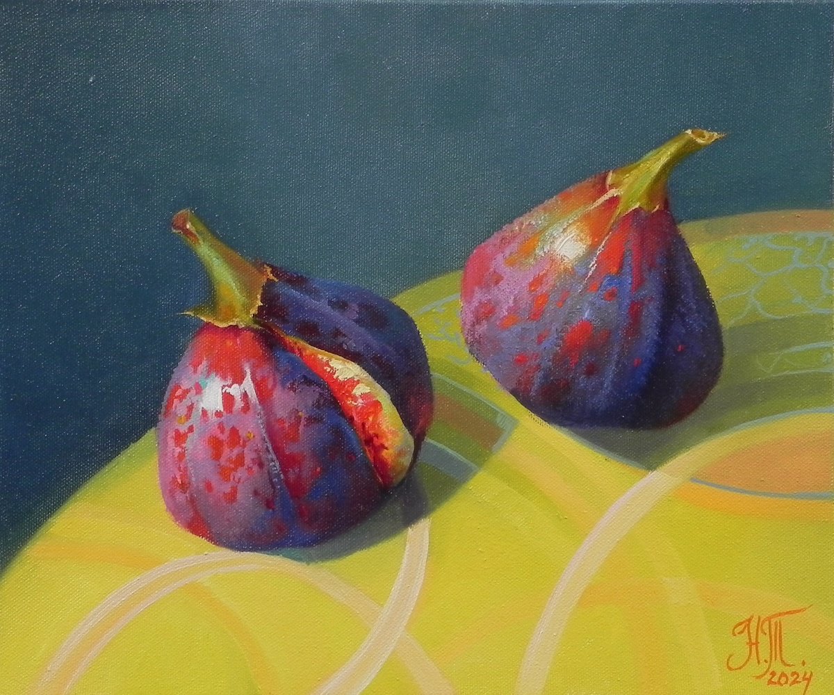 Photorealistic Oil Painting , Symbolism Of Figs By Tetiana Novikova, 12 X 10, Artwork For Sale On Artfinder