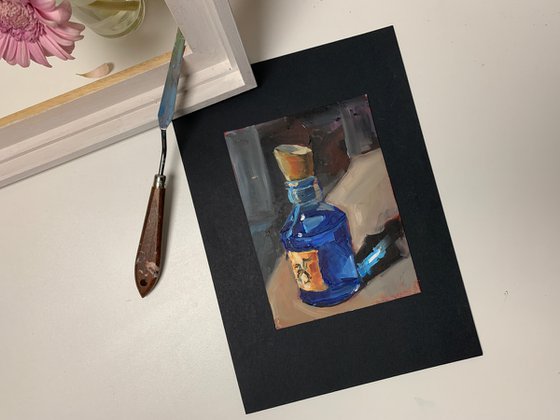 Colorful glass bottle.