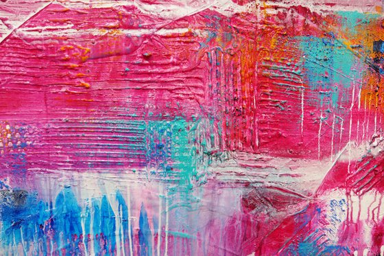 Square Root of Grunge 240cm x 100cm Colourful Abstract Art