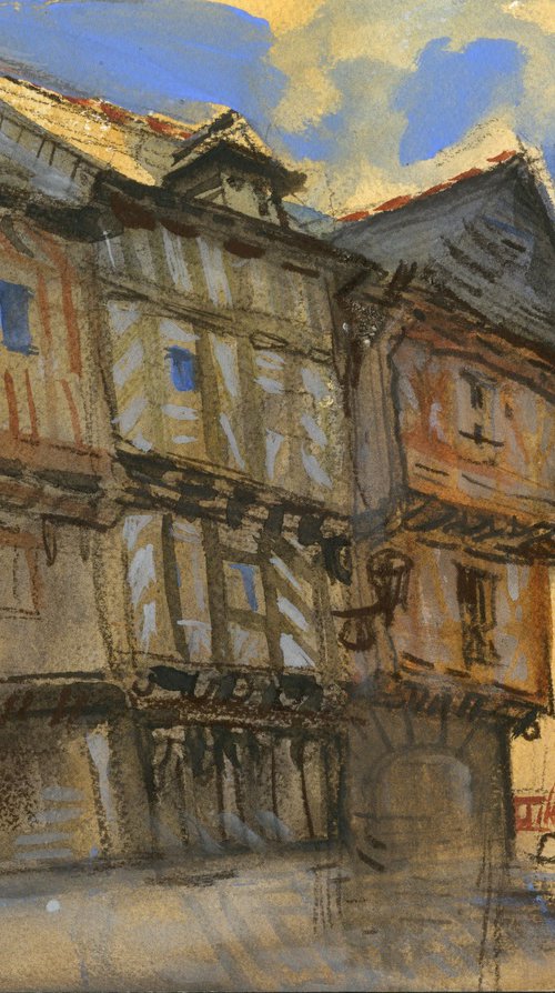 Vannes. Half-timbered houses by Olga Kataeva-Rochford