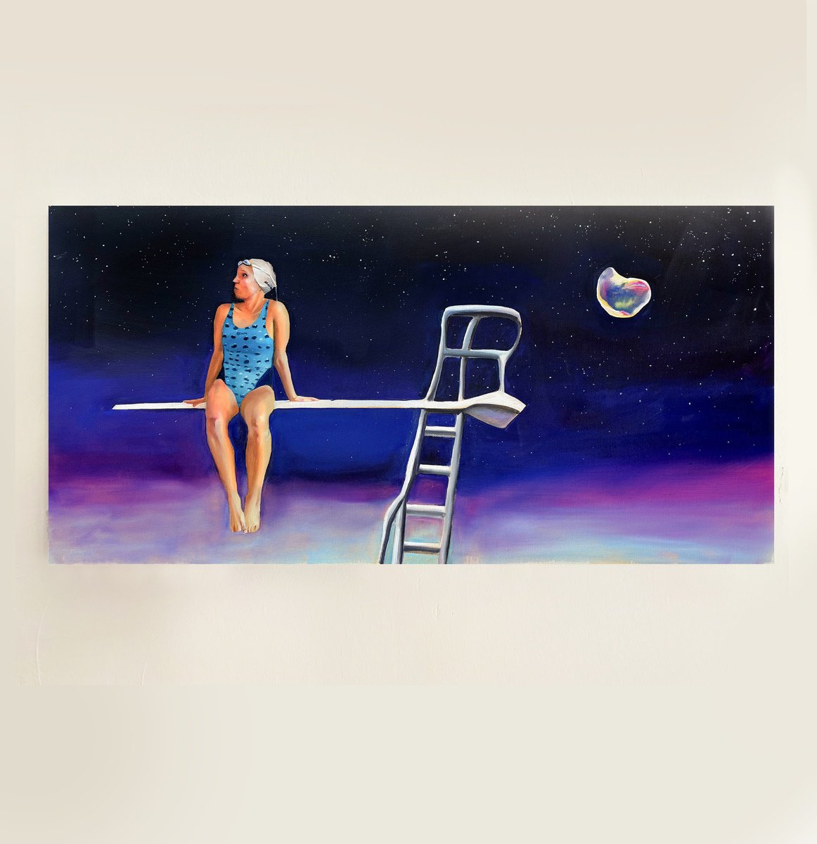 Surrealistic Oil Painting , Counting Stars By Sofia Fresia, 31 X 16, Artwork For Sale On Artfinder