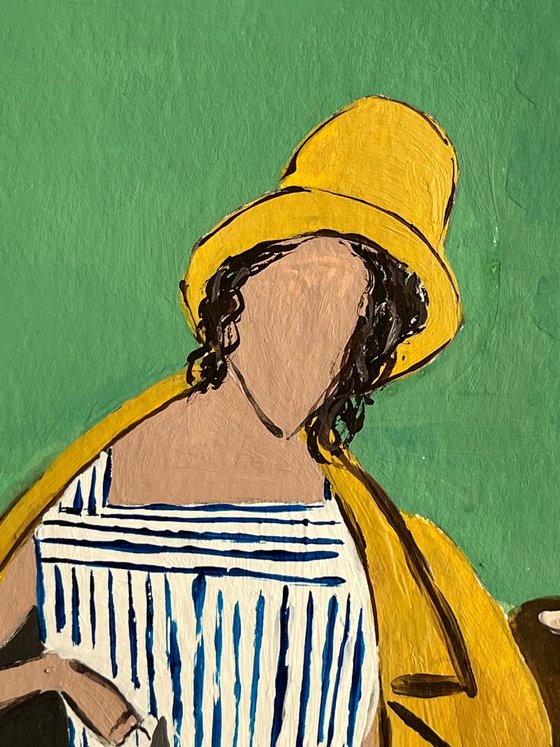 Fishing Girl Painting