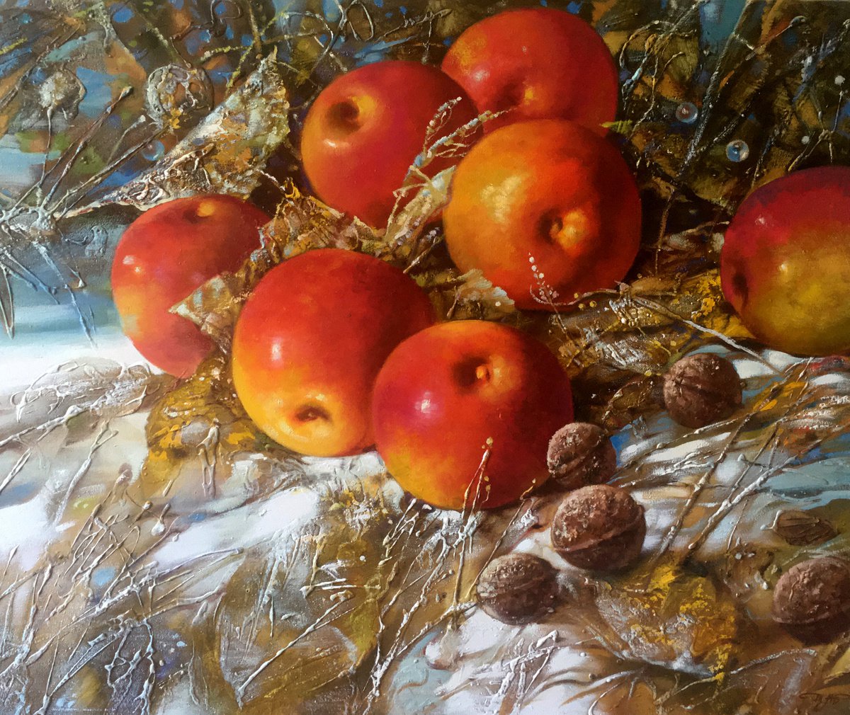 Autumn apples by Anatolii Tarab?nov
