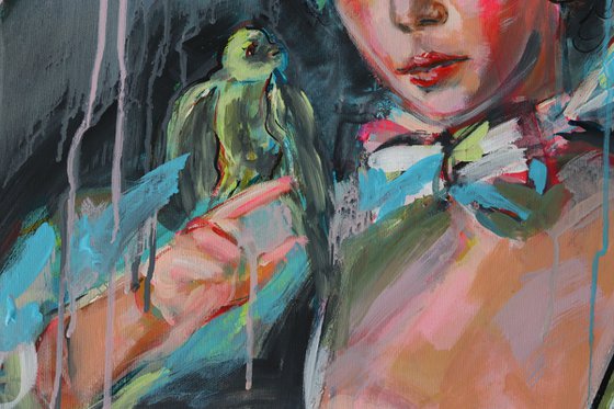 Woman with Bird