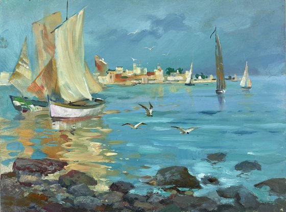 Seashore with Boats