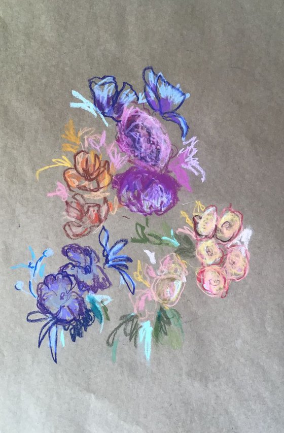 Flowers on Kraft