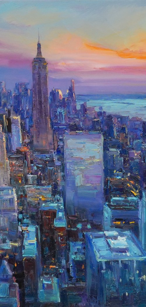 New York evening lights by Sergei Chernyakovsky