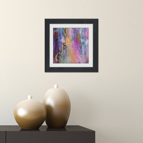 Abstraction #9 - Framed and ready to hang - original abstract painting