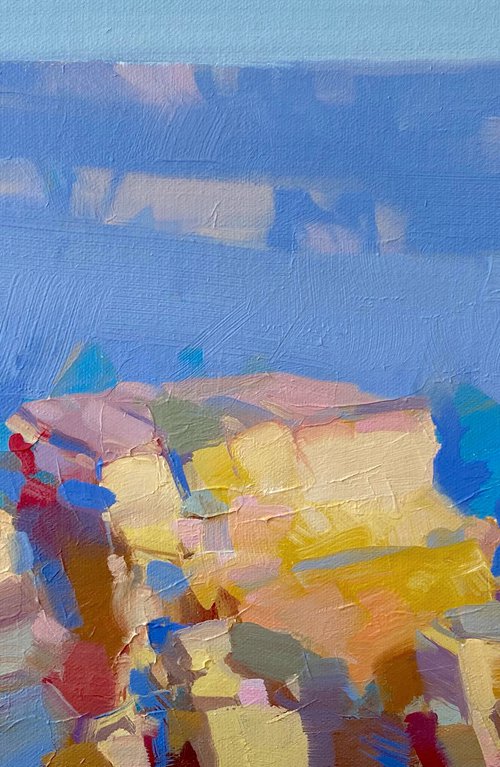 Canyon Rock, Original oil painting, Handmade artwork, One of a kind by Vahe Yeremyan