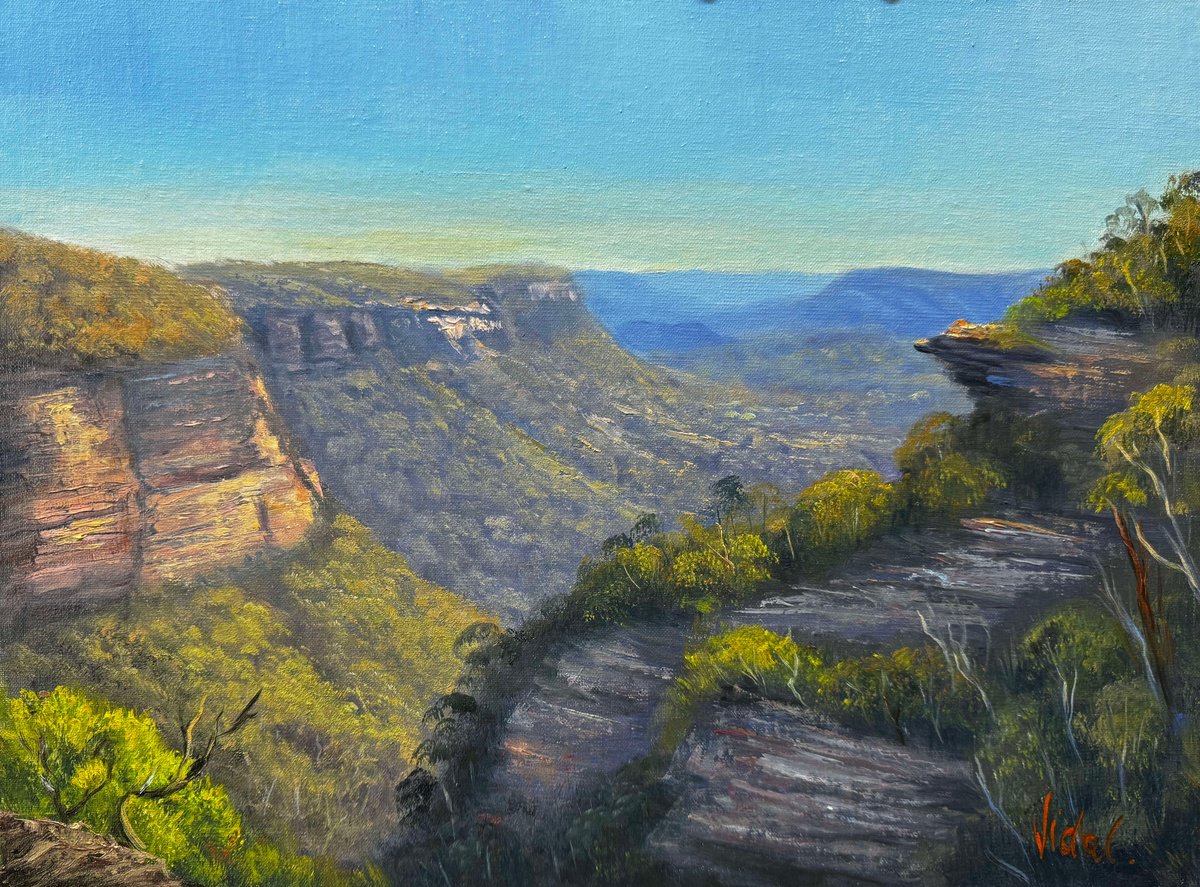 Impressionistic Landscape Oil Painting By Christopher Vidal, 16 X 12, View At Nellies Glen, Original Artwork