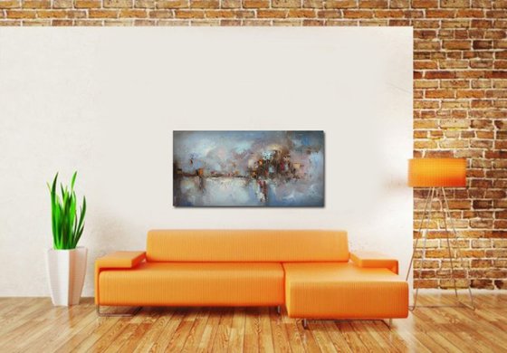 Autumn mists, Oil Painting, free shipping