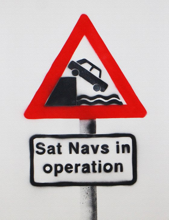 SAT NAV (ON A BOX CANVAS).