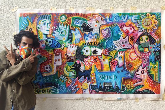 LOVE NATURE IN COVID TIME 105x180cm