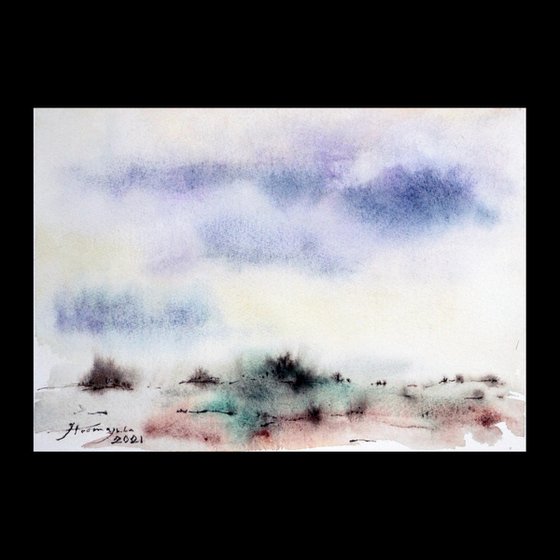 SMALL LANDSCAPES 4, WATERCOLOR, 25 X 17 CM