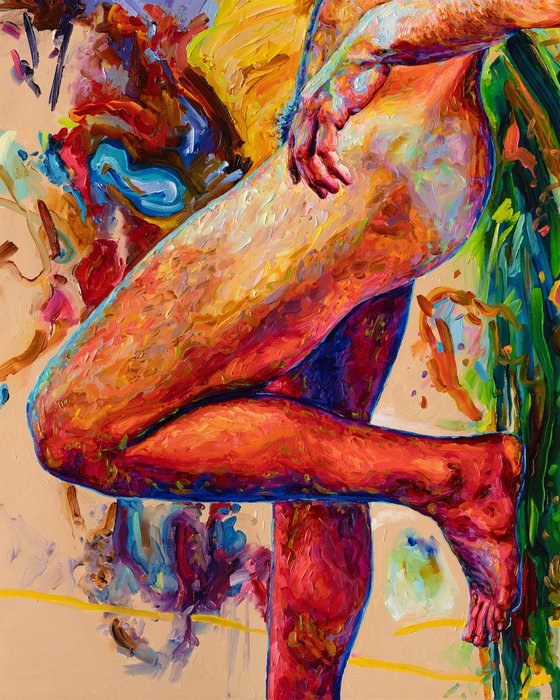 Nude on an Abstract Background