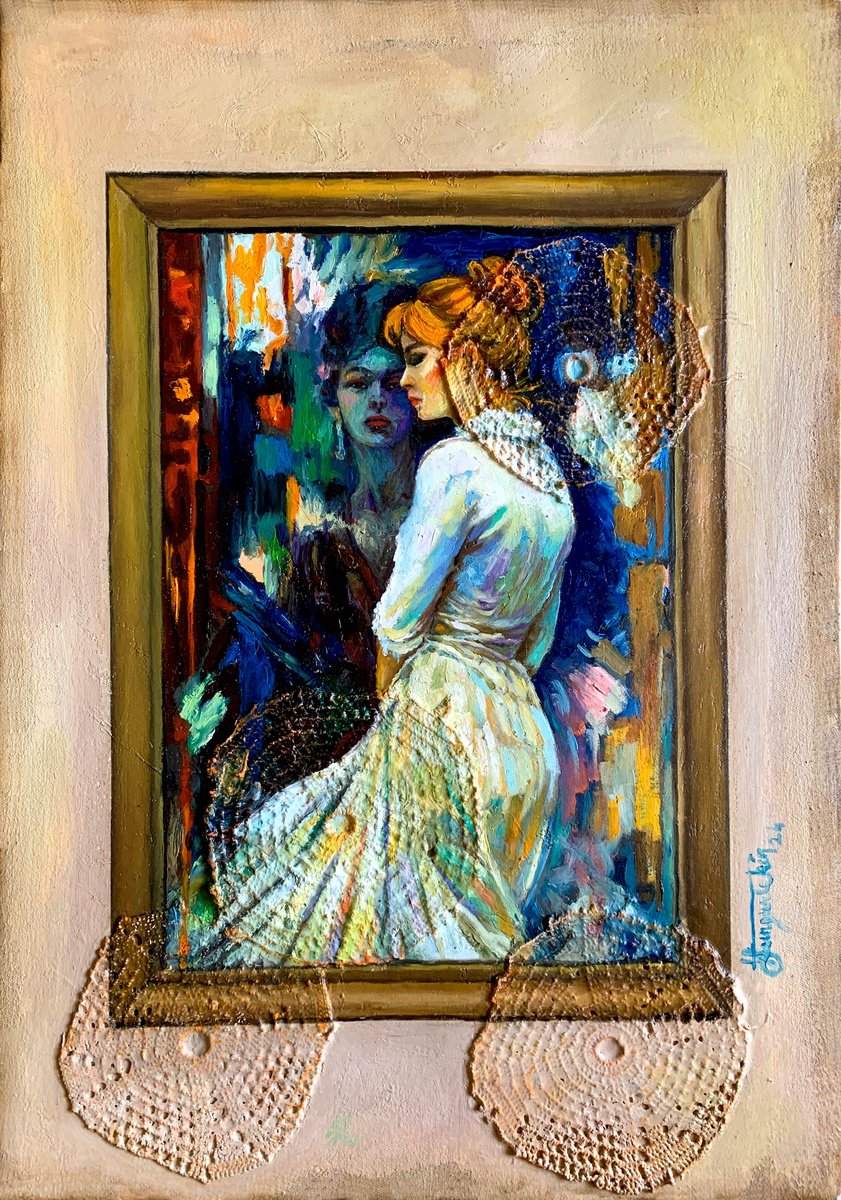 Expressive Portrait Painting By Fatih Sungurtekin, 13 X 18, Lacy 7, Original Artwork