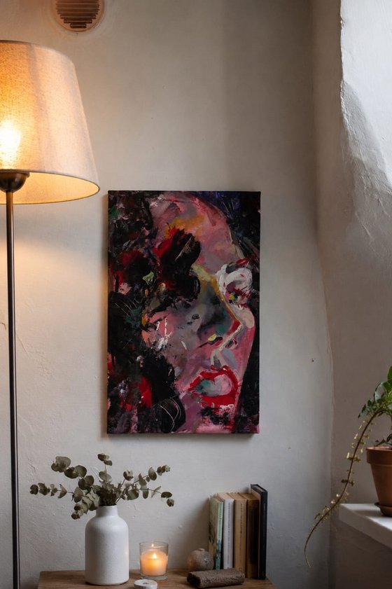 Pink and Passionate Portrait of a Night girl