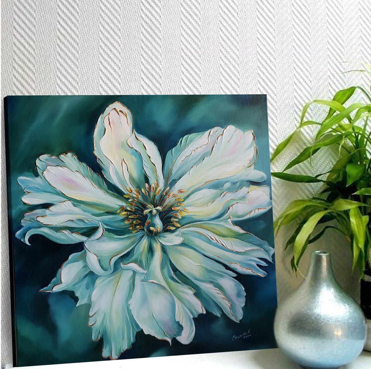 Gentle carelessness - oil painting, delicate flowers, gift idea by Elena Smurova