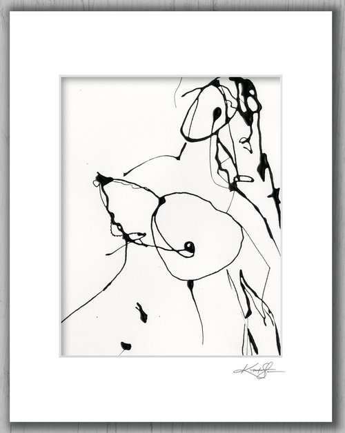 Doodle Nude 28 - Minimalistic Abstract Nude Art by Kathy Morton Stanion by Kathy Morton Stanion
