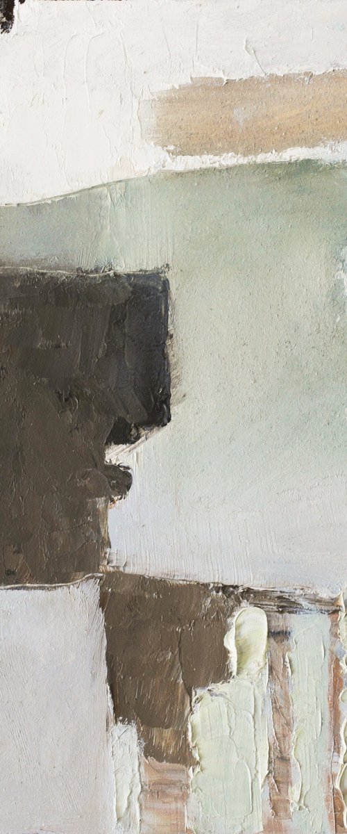 Wabi-Sabi #3  8x8x2" 20x20x5cm Abstract Art by Bo Kravchenko by Bo Kravchenko