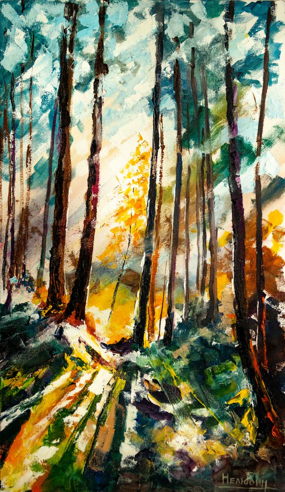 " Trees in the sun " Autumn landscape