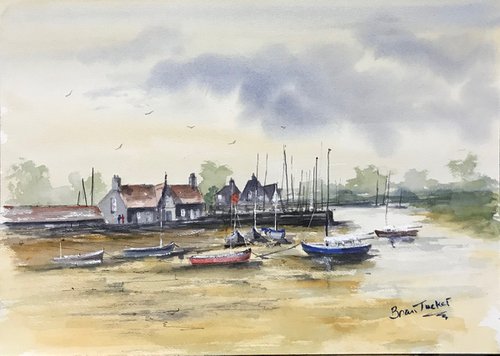 Low tide at Burnham Overy Staithes by Brian Tucker