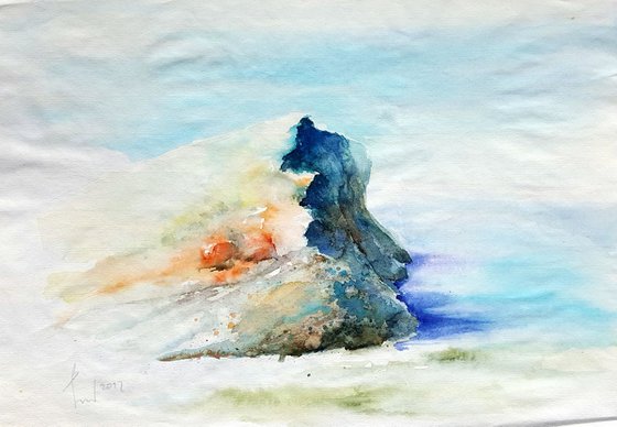 CINQUE TERRE. LIGURIA IV  45X30 original watercolour