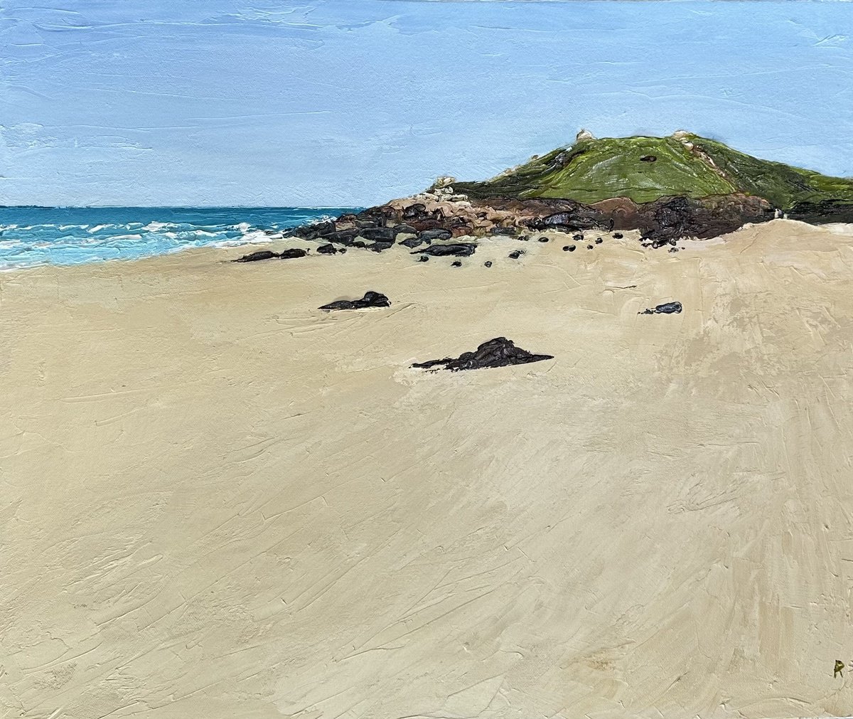 Porthmeor Beach, St Ives By Ann Palmer, 28 X 24, Artwork For Sale On Artfinder