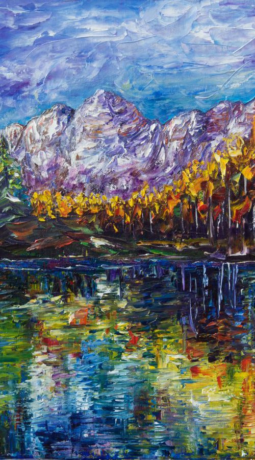 Maroon Bells  Commission by Lena Owens at OLena Art