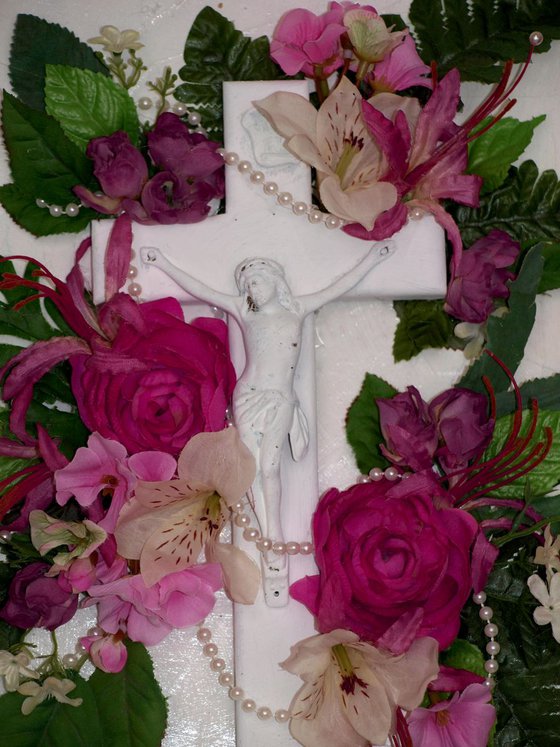 Crucifix - Mixed Media by Kathy Morton Stanion