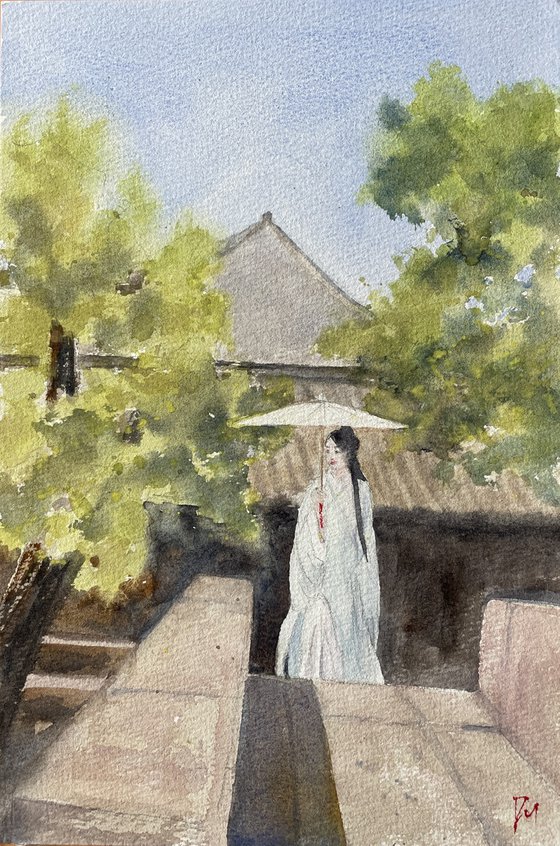 Girl in old town China