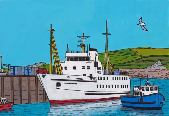 "Scillonian in St Mary's harbour, Isles of Scilly"