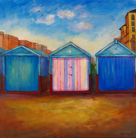 Three Brighton Beach Huts (Hove End)