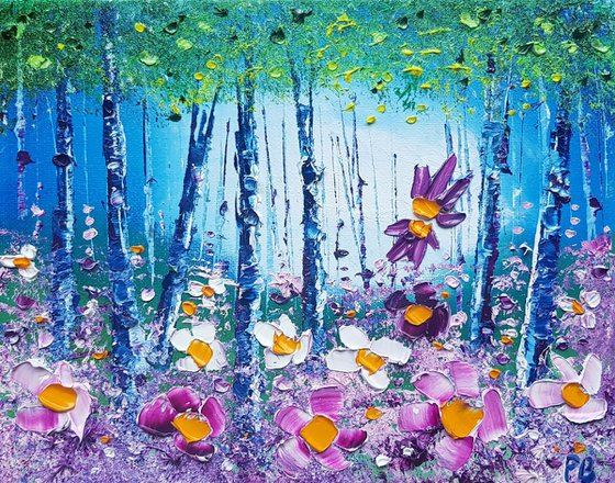 "Misty Woods & Flowers in Love"
