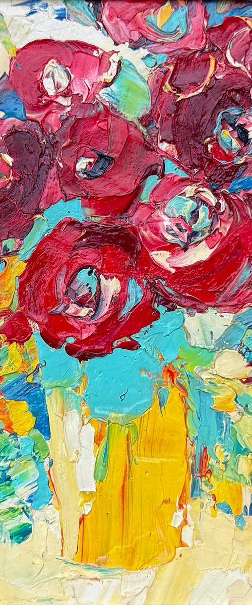 Pomegranate roses by Svitlana Andriichenko