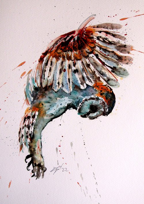 Flying barn owl by Kovács Anna Brigitta
